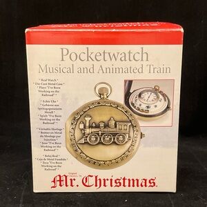 Mr. Christmas Pocket Watch Musical and Animated Train